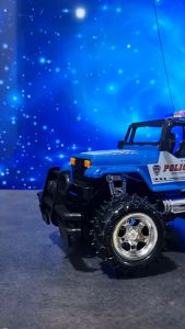 Mainan Mobil Remot Kontrol RC Offroad Climbing Jeep Polisi Super Police Sirine