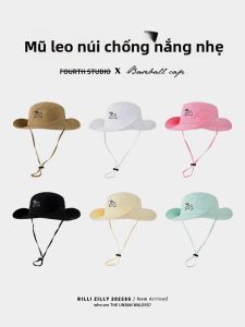 BILLI ZILLY | Mũ câu cá phong cách Nhật Bản dễ thương có dây rút Mũ đi bộ ngoài trời chống nắng cho nữ mùa hè Mũ đi bộ nhiều chất lượng