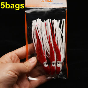 5Bags/Lot Artificial Squid Octopus Sabiki Rigs Bait for Fishing Snapper Sea Grouper Pink Sailfish Lure Bottom Bait
