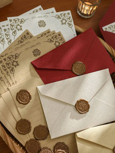 Special Paper Letterheads for Men And Women Expression of Love And Best Wishes Retro Linen Texture Envelope for Writing Letters