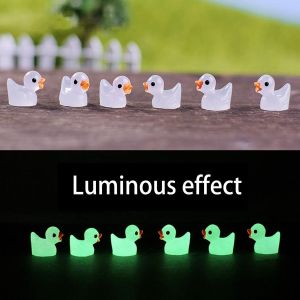 FY Luminous Miniature Mini Resin Duck Glow in The Dark Ducks Micro Landscape Accessories Aquarium Plant Decoration Decor