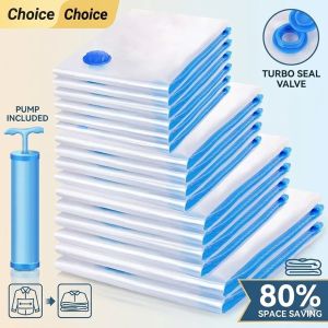 XMSJ | 5PCS Vacuum Packing Clothes Travel Bags Save Space Storage Bag Organizer Vacuum Bag Seal Bag for Pillow Bedding Blanket Storage