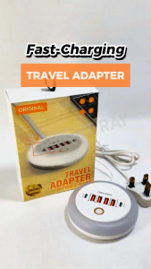 50W Fast Charging Travel Adapter 4 Port USB Dual TYPE-C Cable Charger Touch Sensor Multi Port Support Quick Charge 万能插头