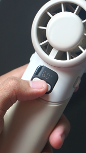 Dreepor Portable Foldable Turbo Fan 3600mAh Battery Digital Display Rechargeable Electric Fan 5 Speeds Adjustable Handheld Mini Fan With lanyard Hanging Neck Fan For Dormitories Working Travel Camping