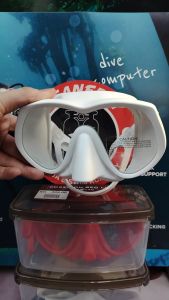 Poseidon Black Line Red Line White Line Scuba Diving Mask Low Volume Free Diving Snorkeling Tec Diving Seanergy Scuba - Lazada