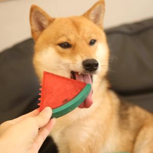 Dog Toy Pet Sound Making Durable Rubber Small Medium Dogs Boredom Relief Cooling Water Injection Frozen Chew Gel Watermelon Pineapple
