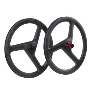 SILVEROCK Trispoke 3 Spokes Carbon Wheels 451 20in 1 1/8 or 1 3/8 Rim Brake Clincher for P8 TERN Verge N8 FNHON Tornado Blast Folding Bike Wheelset