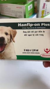 Nhỏ gáy kiểm soát ve rận bọ ghẻ chó mèo Hanfip-on Plus 1 hộp/ 5 Tuýt/134ml