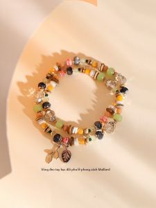 Caromay Bohemian Style Double Wrap Crystal Bracelet for Women Unique Design Exquisite Fashion Jewelry Hand Accessory