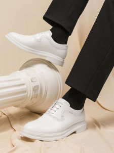 Brogue Mens Shoes Pointed Toe Casual British Style Fashionable Heightening Business Hairdresser Shoes New Bridegroom Shoes