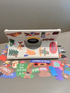 CrashStar 360° Rotating Stand Flip Leather Tablet Case With Fashion Sticker For Samsung Galaxy Tab A9 A8 A7 S6 Lite 8.7 10.4 10.5 inch Tab A9+ 11 inch Tab S7 S8 S9 FE 10.9 inch S10 + Plus 12.4 inch Pad Casing TAB Cover With Foldable Holder