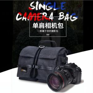 Waterproof Canvas Camera Bag Single Shoulder Nikon Canon Sony Photography Backpack Suitable for Geographic Series Digital Accessories