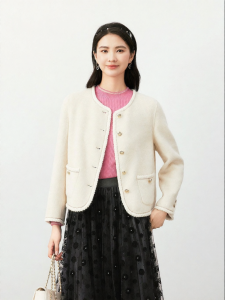 Koradior | Elegant Winter French Style Short Wool Coat