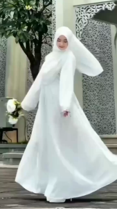 Gamis Muslim Mahren Abaya Mewah Lebaran Wanita Dewasa Remaja Viral 2025 Model Terbaru Gamis Pesta Kondangan Simple Elegan