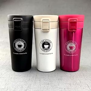Termos Kopi Gradasi Pelangi & Stainless Steel Mug 380ML