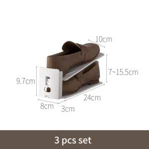 Shoe Rack Space-saving Double-layer Shoe Bracket Adjustable Shoe Storage Rack Shoe Cabinet Layered Partition Storage Rack