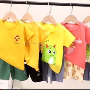 Ready Stock Baby Girl Clothes Set Kids Girl T-shirt+Pant Kids Cotton Cloth Set