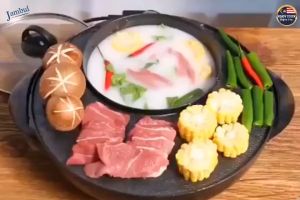 2 In 1 BBQ Grill Hot Pot Steamboat Multifunction Frying Cooker Shabu Roast Fry Pan Teppanyaki Kuali Periuk 煎煮一体锅 YY07