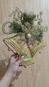 HIASAN LONCENG HIASAN POHON NATAL LONCENG POHON NATAL DEKORASI NATAL HIASAN RUMAH HSN-131-LONCENG