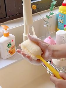 แปรงล้างขวดน้ำ ล้างหลอดน้ำ แปรงล้างขวดนม แบบฟองน้ำด้ามยาว ฟองน้ำนุ่มไม่ทำให้เป็นรอย