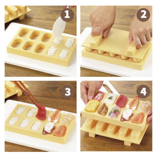 Japanese Import Warship Sushi Mold Rice Ball Model Integrated Molding Sushi Tool Non-Stick Cooking Model