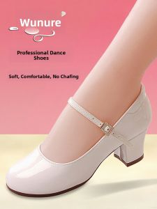 WUNUO | Womens Ethnic Dance Shoes Modern Dance Shoes with Thick Heels