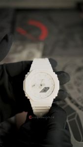 Jam Tangan Pria Casio G-Shock GA-2100-7A7 White Dial White Resin Band