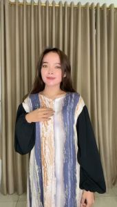 Dzakir Store12 Medina Dress Rayon Motif Gamis Dingin Nyaman
