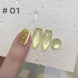 Sơn Móng Tay Dạng Gel Mắt Mèo Màu Vàng Bong Bóng Nhiều Màu Sắc 1-8 Chiếc PSK Siêu Lấp Lánh Hạt Thủy Tinh Dùng Cho Nghệ Thuật Làm Móng Tại Salon 10ml