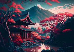 Jigsaw Puzzle for Adults 500/1000/1200/2000PCS Japanese Mount Fuji Landscape Artwork DIY Craft Home Wall Decoration Gift Idea