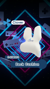 เบาะรองหลังสุขภาพ: เบาะรองหลังเพื่อสุขภาพ Clover (ทรงหูกระต่าย) รองรับแผ่นหลังซัพพอร์ตสะบัก ป้องกันการกดทับกระดูกสันหลัง รุ่นC-EGB273