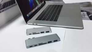 6 In 1 USB C Hub USB Type C Hub Adapter For MacBook Pro/Air M1 M2 2021 2020 2019 2018 Thunderbolt 3 PD USB 3.0 SD TF Card Reader