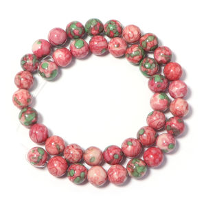 4/6/8/10/12mm Colorful Rain Jaspers Round Beads Natural Stone Beads For Jewelry Making Loose Spacer Bead DIY Bracelet Necklace