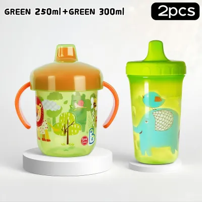 Childrens water cup Childrens sippy cup milk cup with lid safe materialA Gift For Childrens DayBoys/GirlsDinosaur PatternRed/Blue/GreenTraining CupSeal Against Leaking