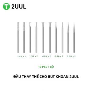 2UUL 10 Cái/bộ 2.35 Mm Bút Đánh Bóng Đầu Thay Thế Đa Năng Đầu Mài Điện Thoại Di Động Bộ Dụng Cụ Sửa Chữa Kim Loại Dụng Cụ Cầm Tay