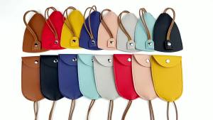 Creative Pull-Out Key Case Cover Leather Large-Capacity Key Sleeve Keychain Bags Cute Protector Car Key Fob with Holder Hook