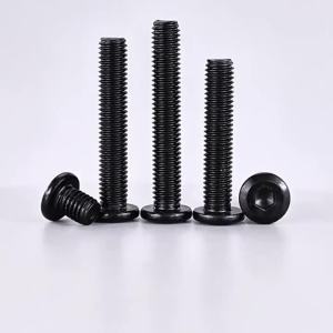 GOSUNDA 10/20 Bộ Bu Lông Lục Giác Đầu Dẹt M6x10-50mm M8x10-50mm Thép Không Gỉ 304 Ren Toàn Bộ Oxit Đen Cho Đồ Nội Thất Chế Biến Gỗ