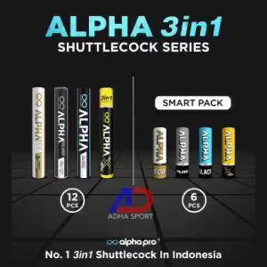 Shuttlecock Badminton ALPHA 3 in 1 Series Original Bulutangkis Adha Sport