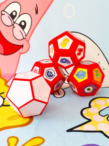 Twelve-Sided Dice Fun Game Childrens Toy Classroom Teaching Aids Multi-Face Erasable English Number Dice Plaything