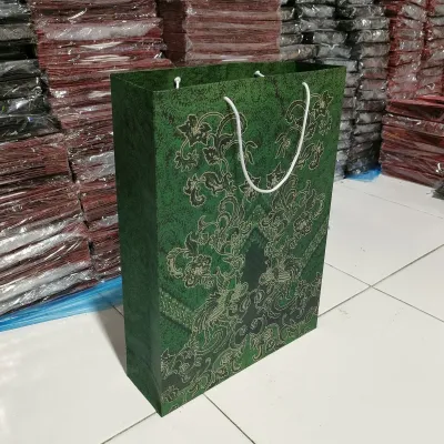 Paper Bag Coklat Polos & Motif Batik Lusinan Isi 12 pcs Ukuran S-M-L-XL