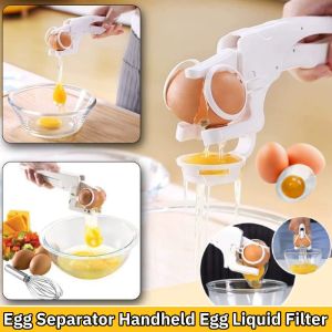 Egg Separator Handheld Egg Liquid Filter Opener Egg Breaker Food Grade Eggshell Cutter Baking Tools Quick Separation Eggs