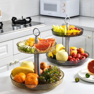 Multipurpose Decorative Countertop Tiered Spinning Tray for kitchen food serving makeup sauce spices bottles and jars organizer