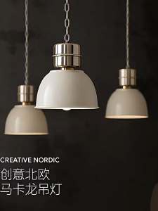 Đèn Thả Trần Bán Cầu Kim Loại Phối Màu Hiện Đại Decor Bàn Ăn