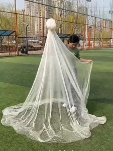 【Free Gift】Hand Thrown Fishing Net 8M Diameter Wide Range Japan Fishing Net Sunken Lead Throwing Flying Net