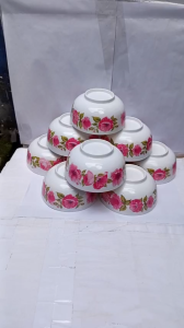 Combo 10 chén 5 chén  2 chén mica 11.5cm hoa hồng