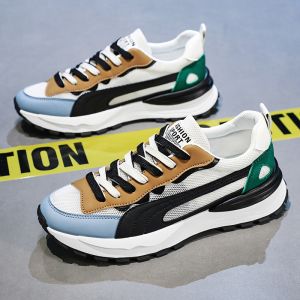 Mens Summer Thin Breathable Running Shoes Anti-Odor Mesh Sneakers Youth Fashion Casual Shoes Flat Heel Rubber Outsole