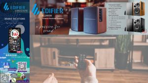 EDIFIER Bluetooth Bookshelf Speakers R1280DB Powered Optical Input Wireless Studio Monitors 4 Inch NF 42W RMS Wired