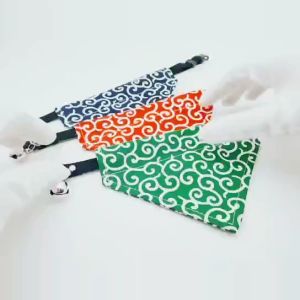 PC-1100 ปลอกคอญี่ปุ่นสามเหลี่ยม🎏 ผ้าพันคอชิบะ ปลอกคอแมว ปลอกคอหมา พร้อมส่ง