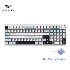 AULA | AULA F99PRO Wireless Gaming Mechanical Keyboard Tri-Mode Hot Swappable 99 Keys Custom Gasket Structure Keyboard with Media Knob