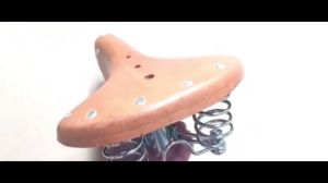 Ghế xe đạp da bò ghế da ba lò xo